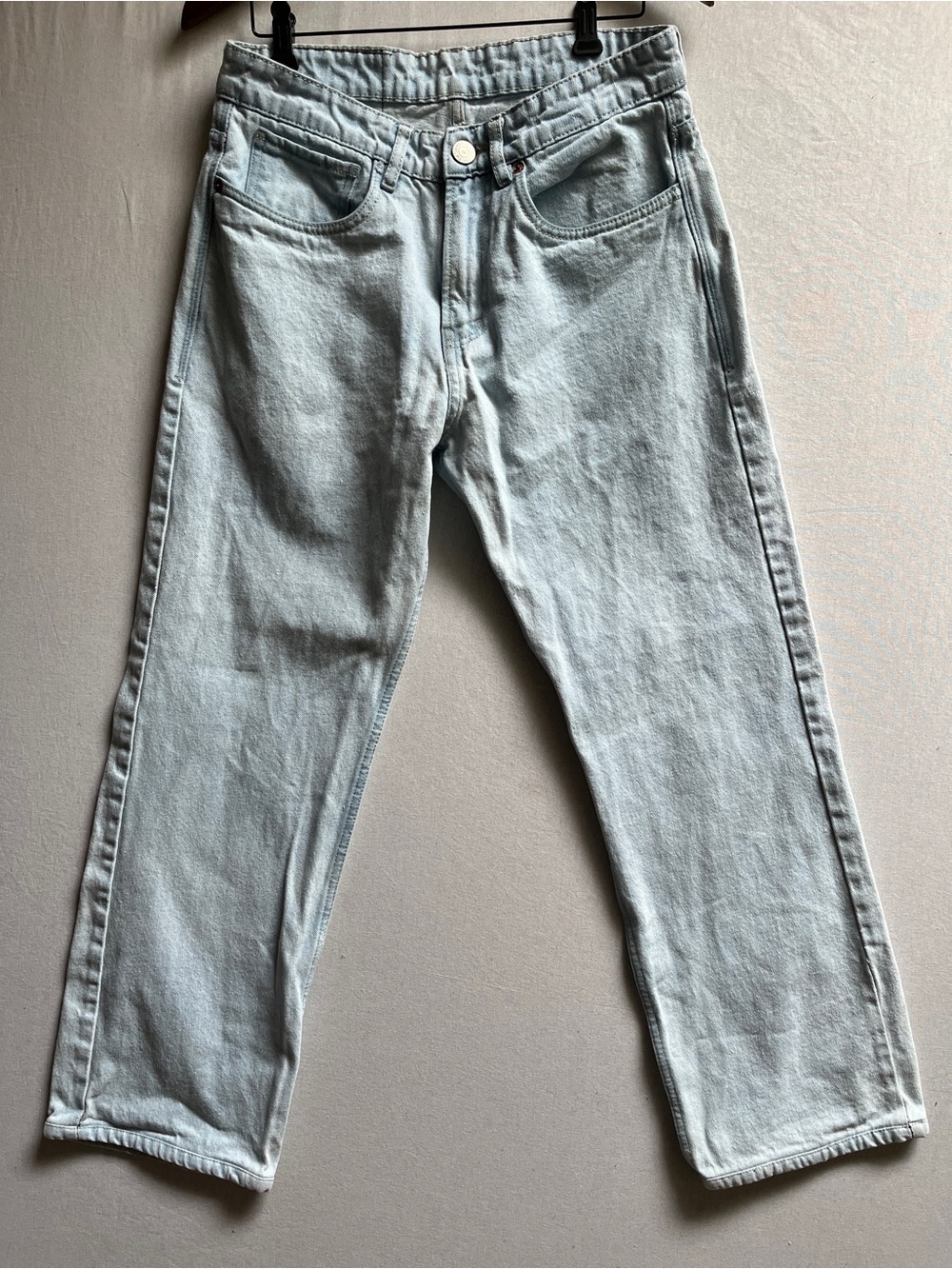 Levi's 513 Slim Straight Light Wash Jeans Raw Hem Size 32